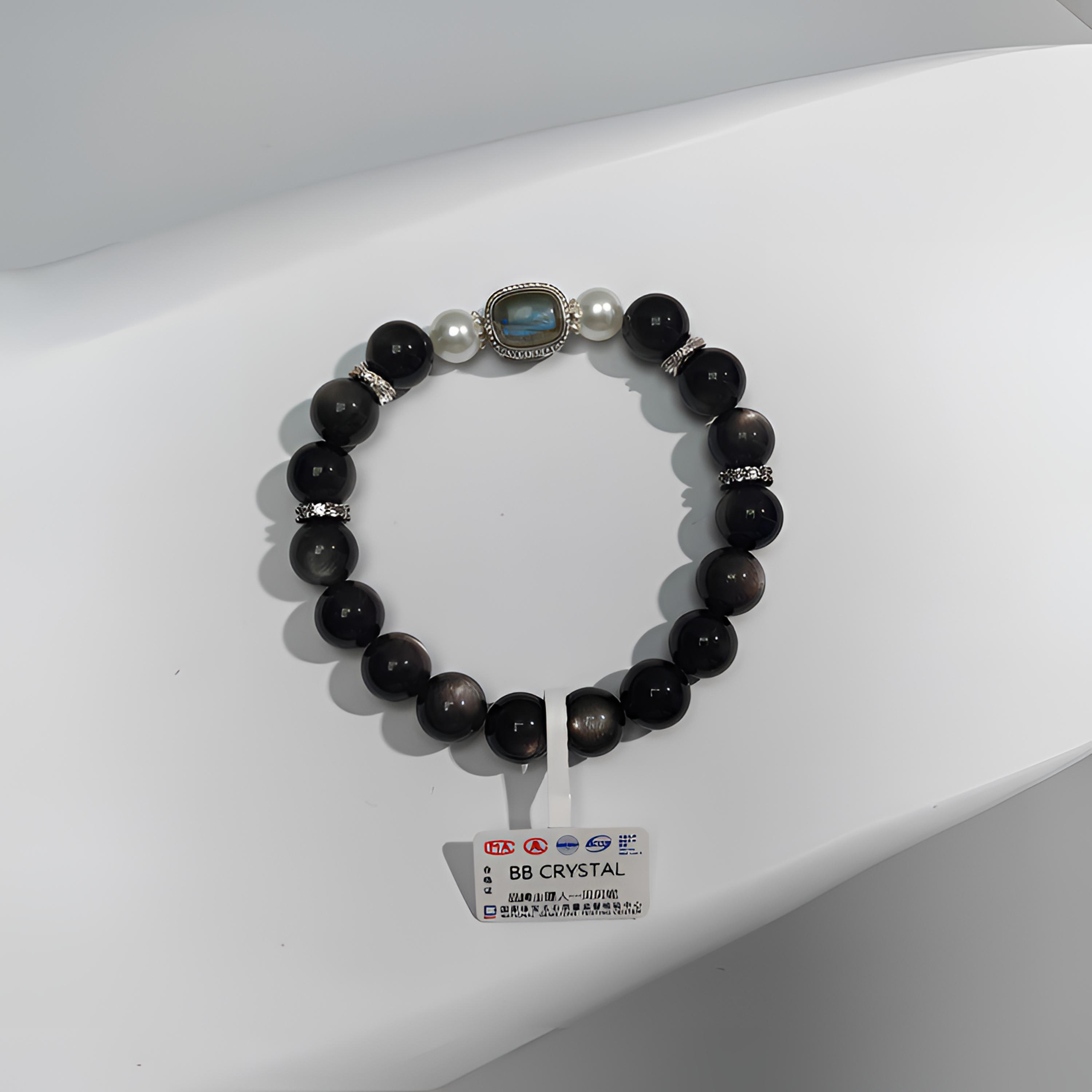 [墨砚]原创天然水晶设计款JM034黑曜石