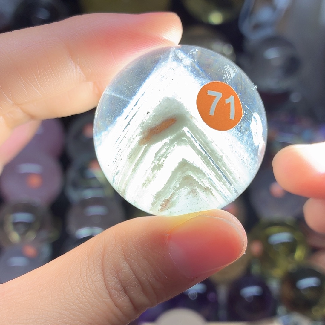 珠宝半成品水晶未镶嵌白幽灵千层39