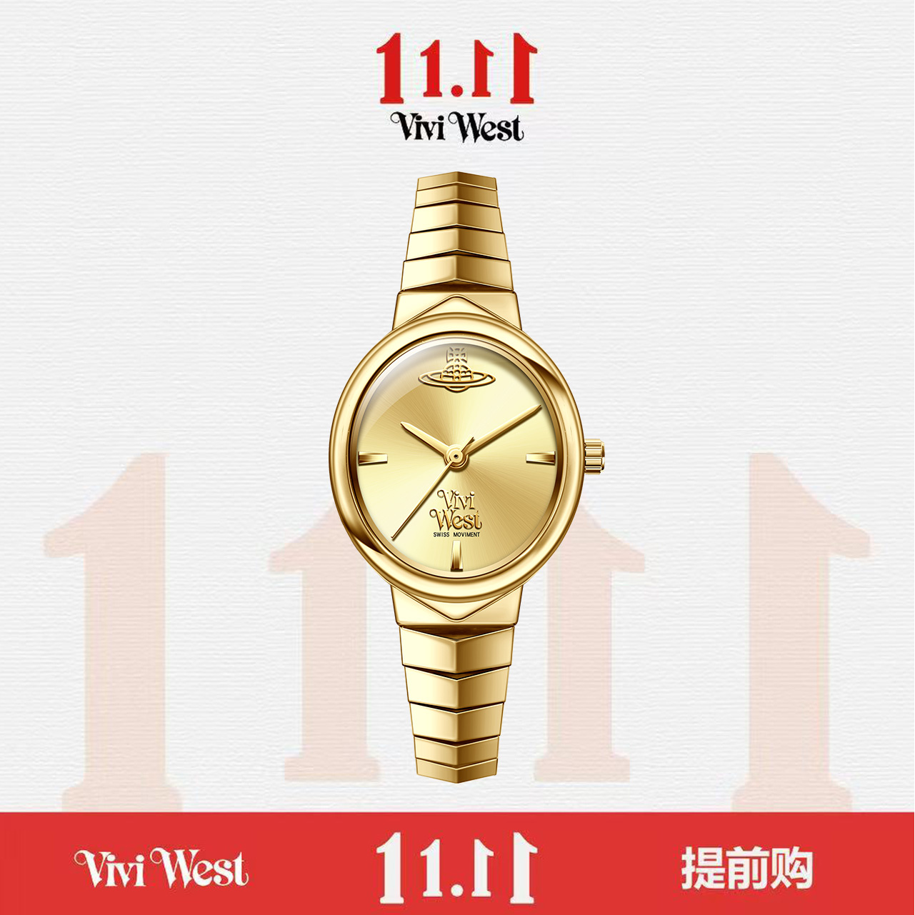 金蛇骨---双11精选气质轻奢女士小众经典精致腕表--TH2606-Y-1