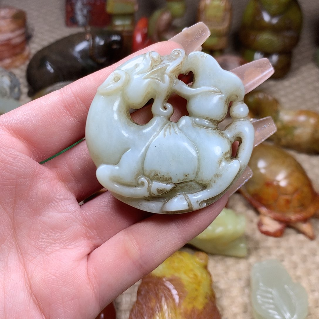 白玉菩提吊坠挂件