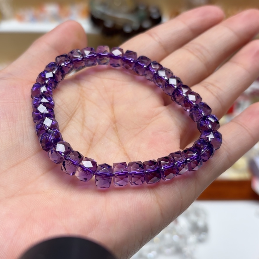 无非金属巴西紫手串切面车轮8