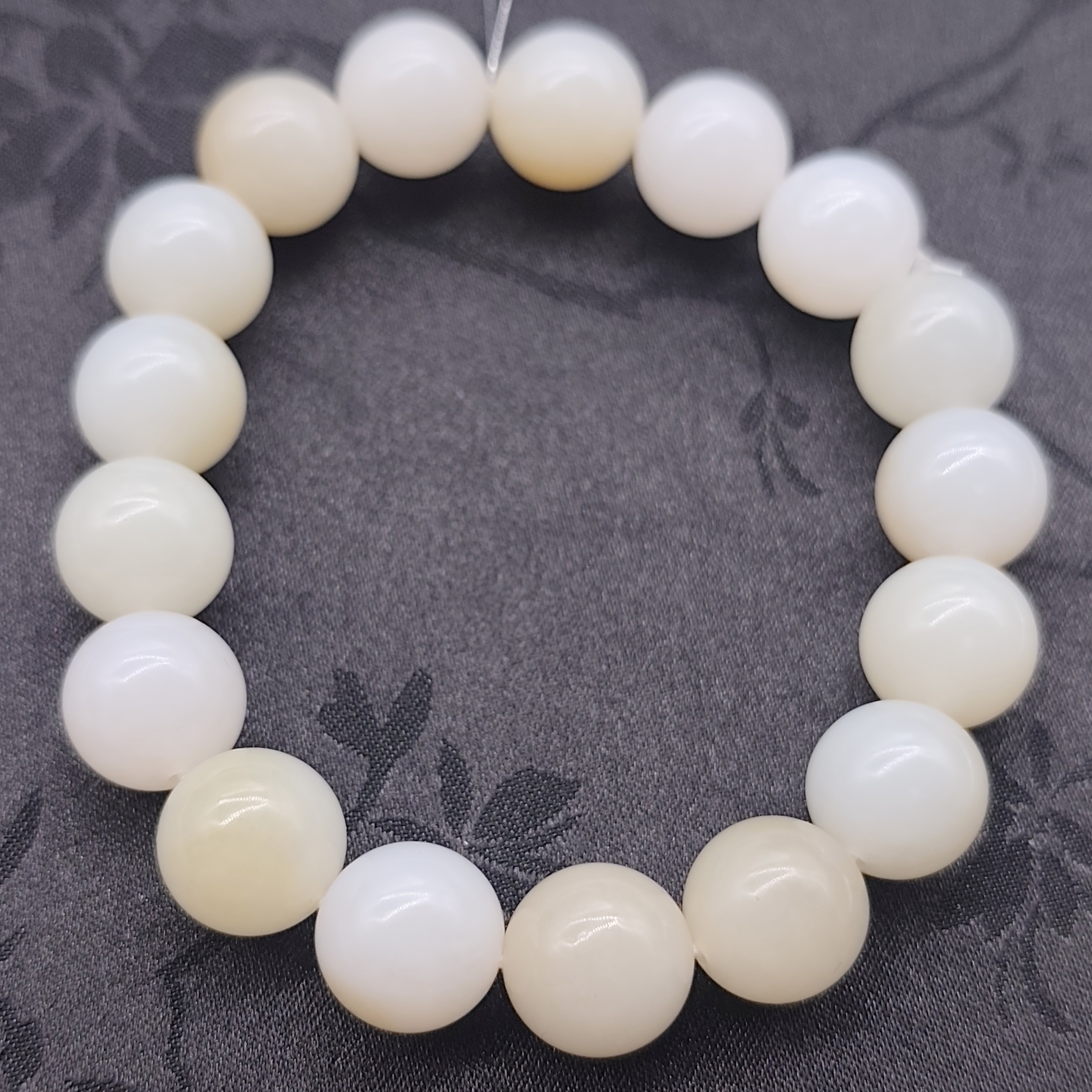 【和田馆】 SC030 和田玉糖白手串单珠12.5mm