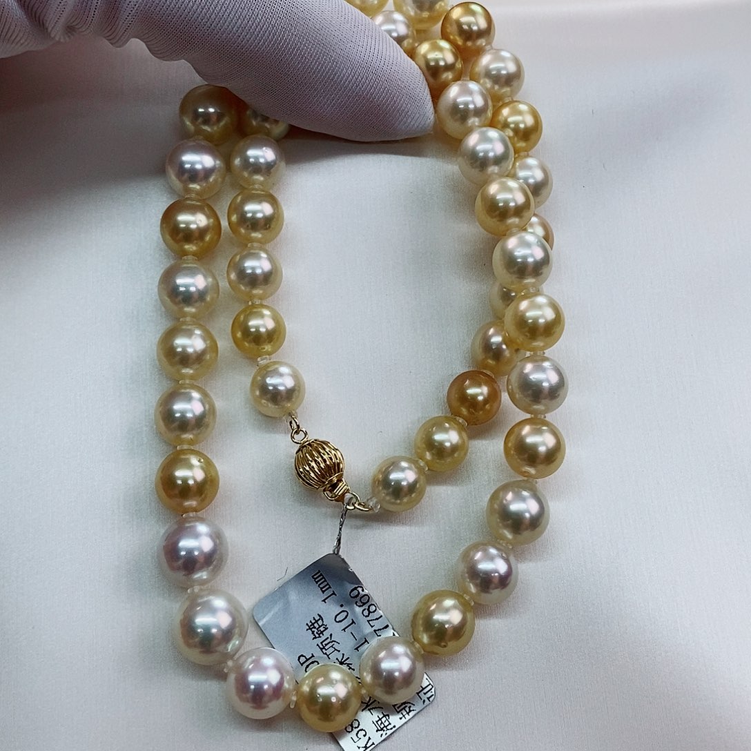 海水珍珠未镶嵌项链8-10.1