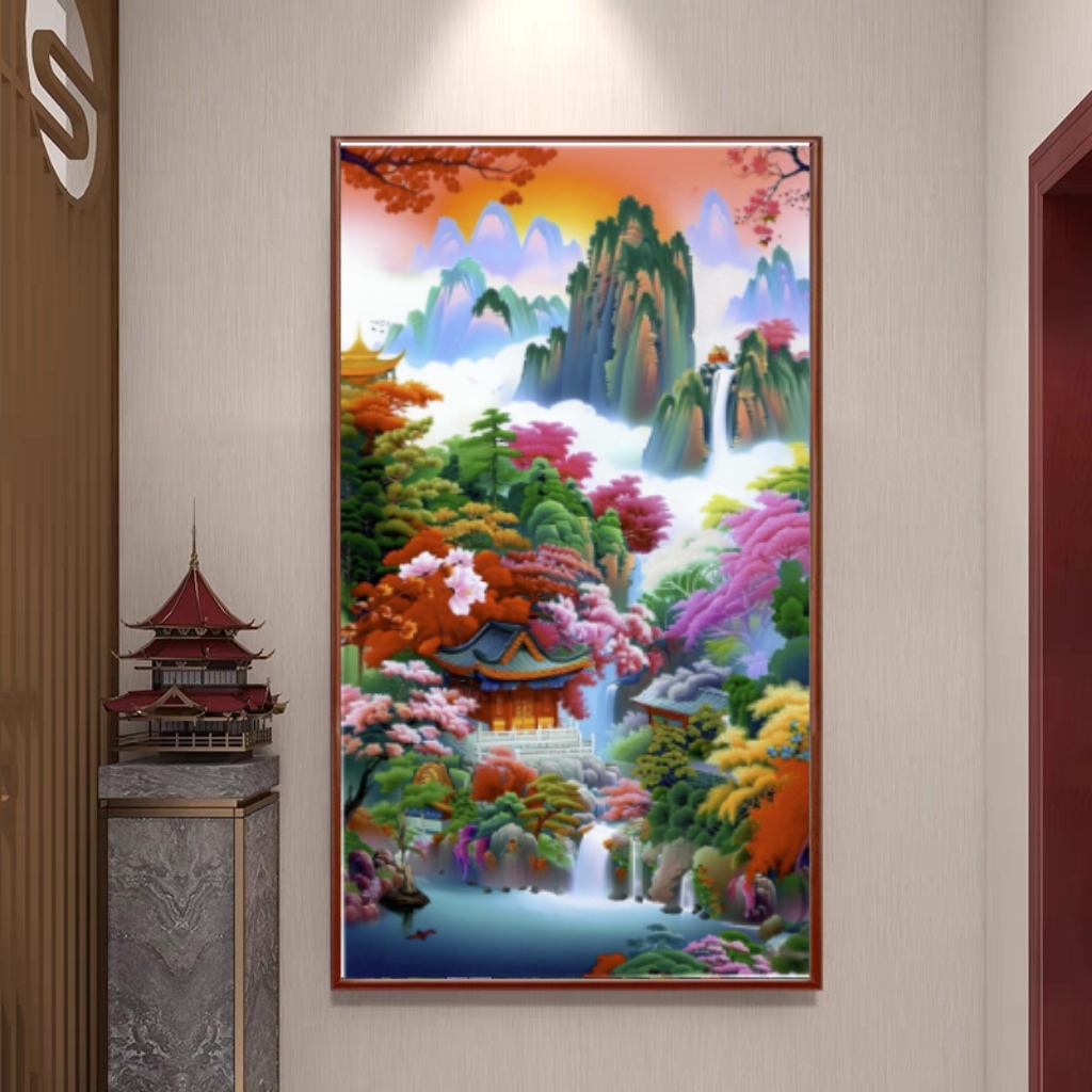 手工成品T0454青山黛翠大格t3117