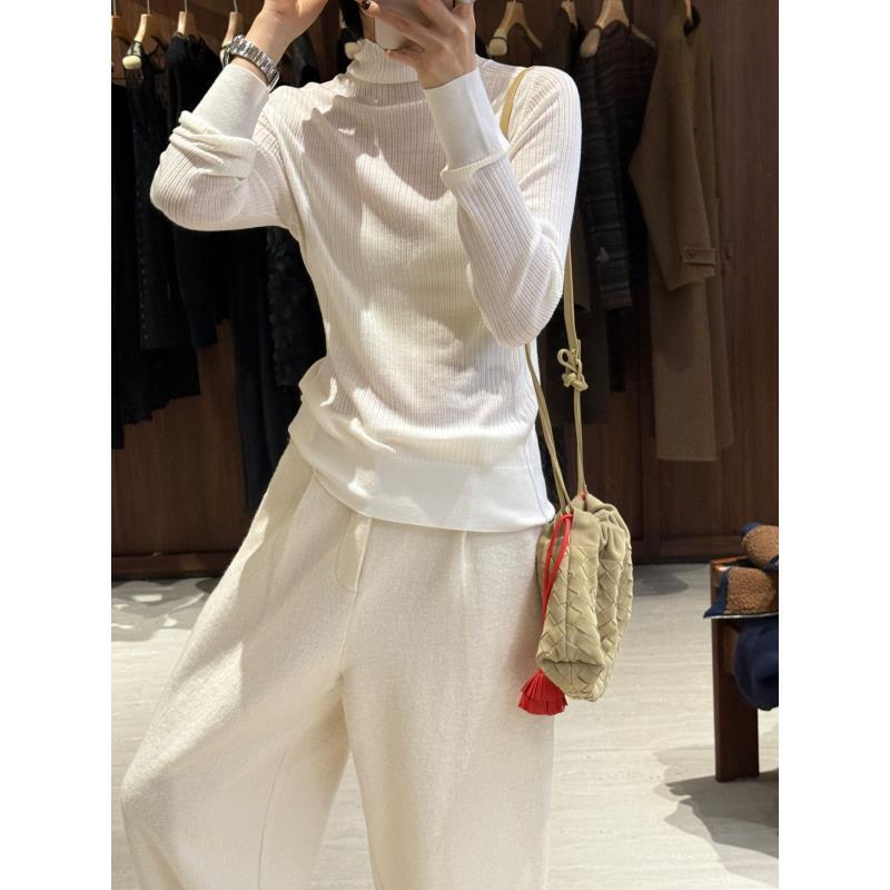 【日本打底】80支超细精仿羊毛高领修身毛衣 J25MY824