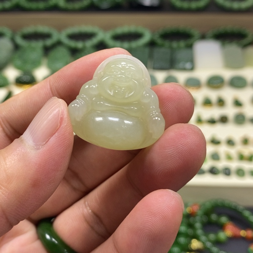 【闪购商品】银S925镶嵌和田玉耳饰苦****乐