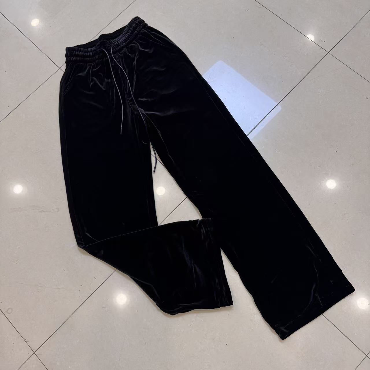 三月国风女装高端中式时尚轻奢钻石丝绒宽松显瘦休闲裤 《527#》