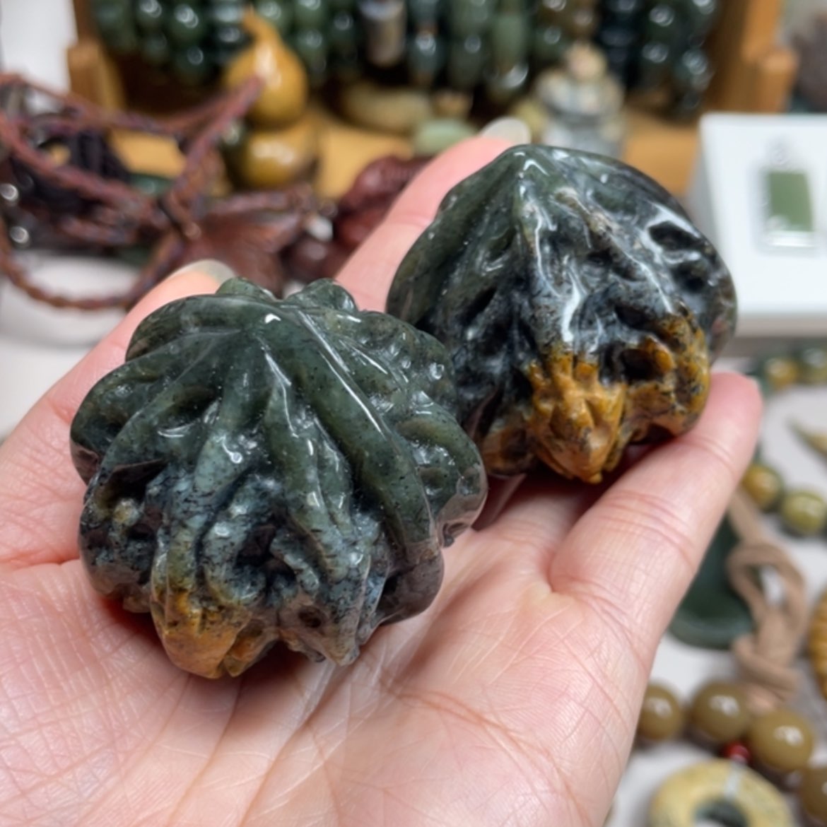 【闪购商品】岫岩河磨玉（透闪石质玉）手把件未镶嵌