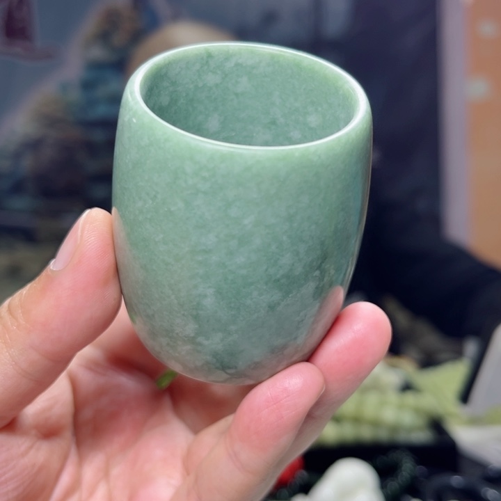 蛇纹石玉水杯多样性发货未镶嵌