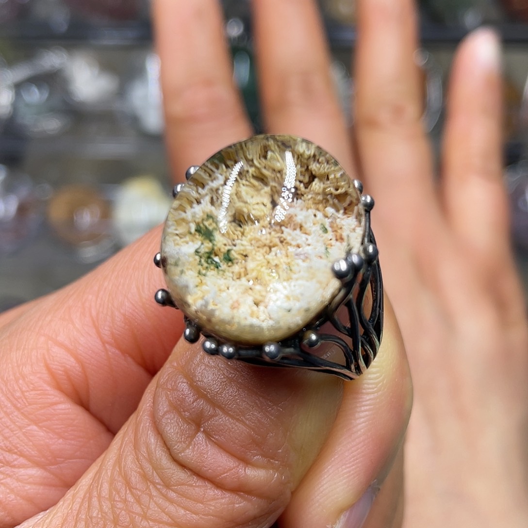 【闪购商品】水晶珠宝半成品银S925镶嵌戒指