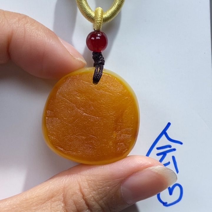 定制琥珀未镶嵌琥珀蜜蜡吊坠项链