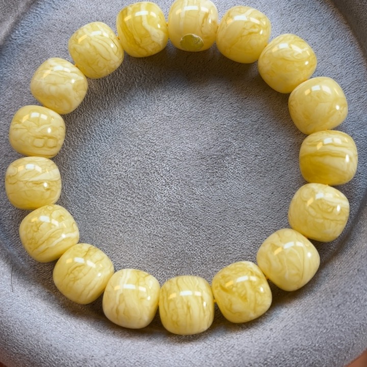 未镶嵌蜜蜡手串纯天然俄料同料奶卡金纹虎皮千层