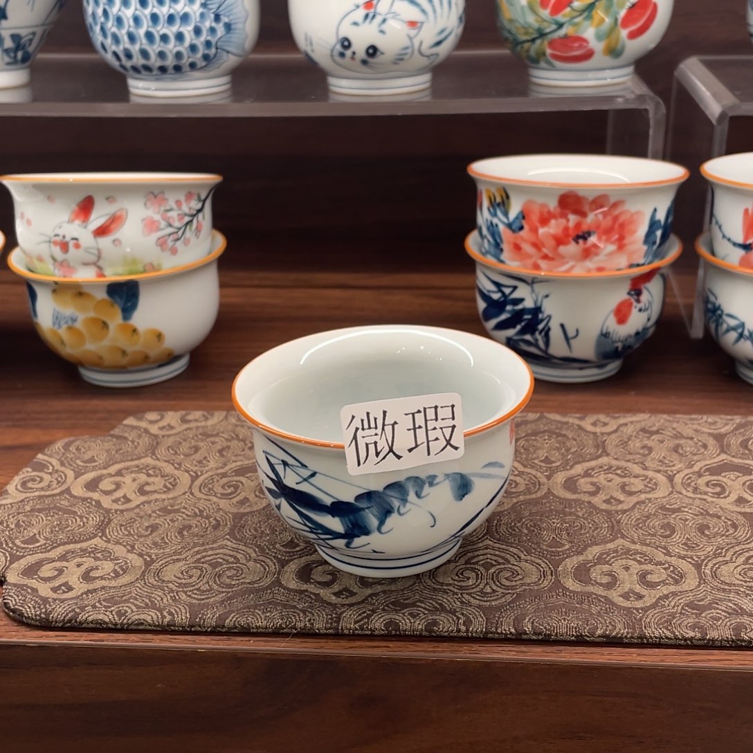 微瑕釉下彩纯手绘