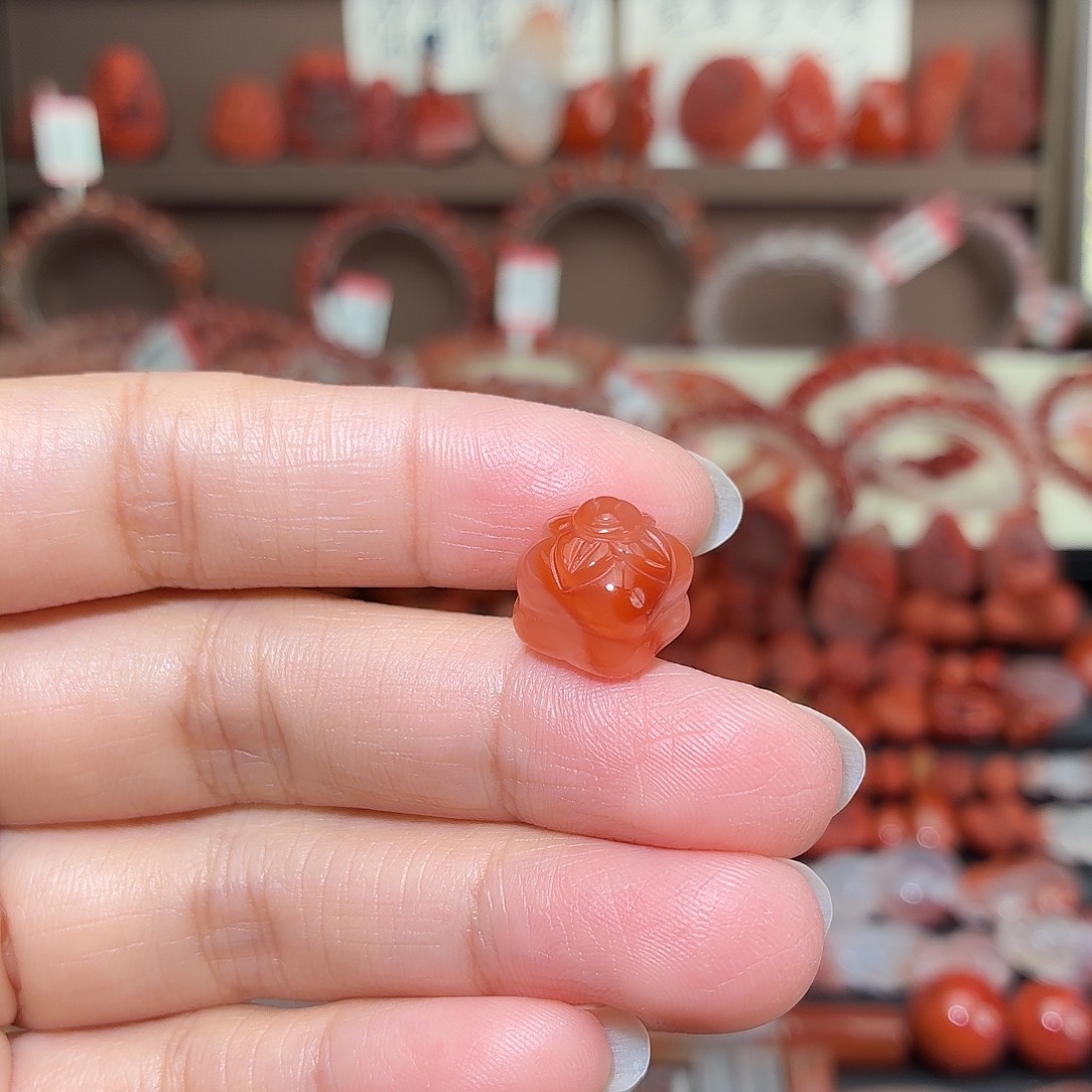 南红玛瑙未镶嵌颈饰柿子11+