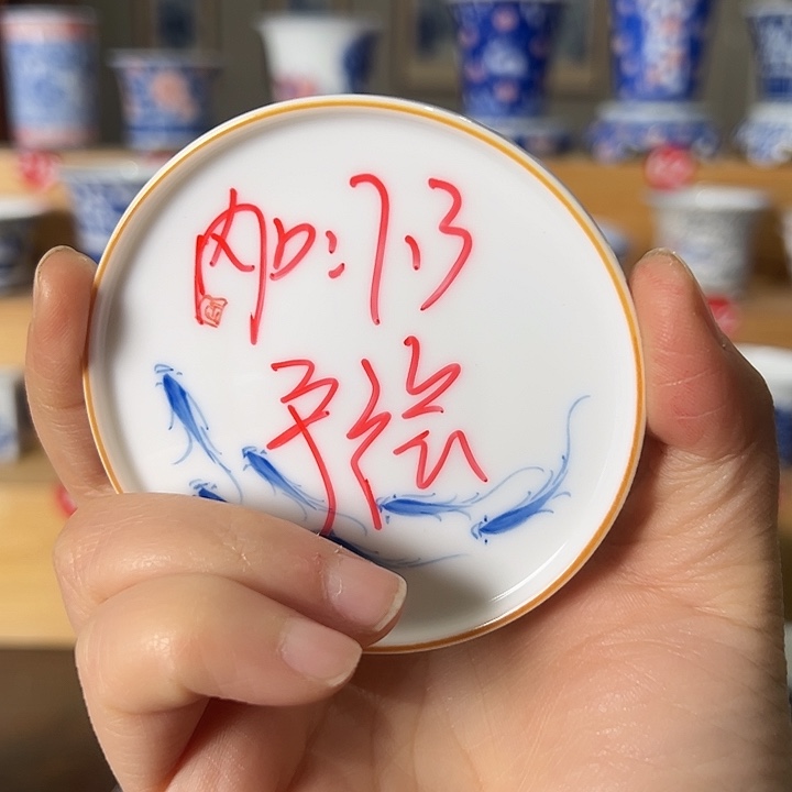 墨奈手绘陶瓷花盆