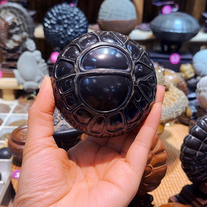 欧***二石材龟纹石精品摆件