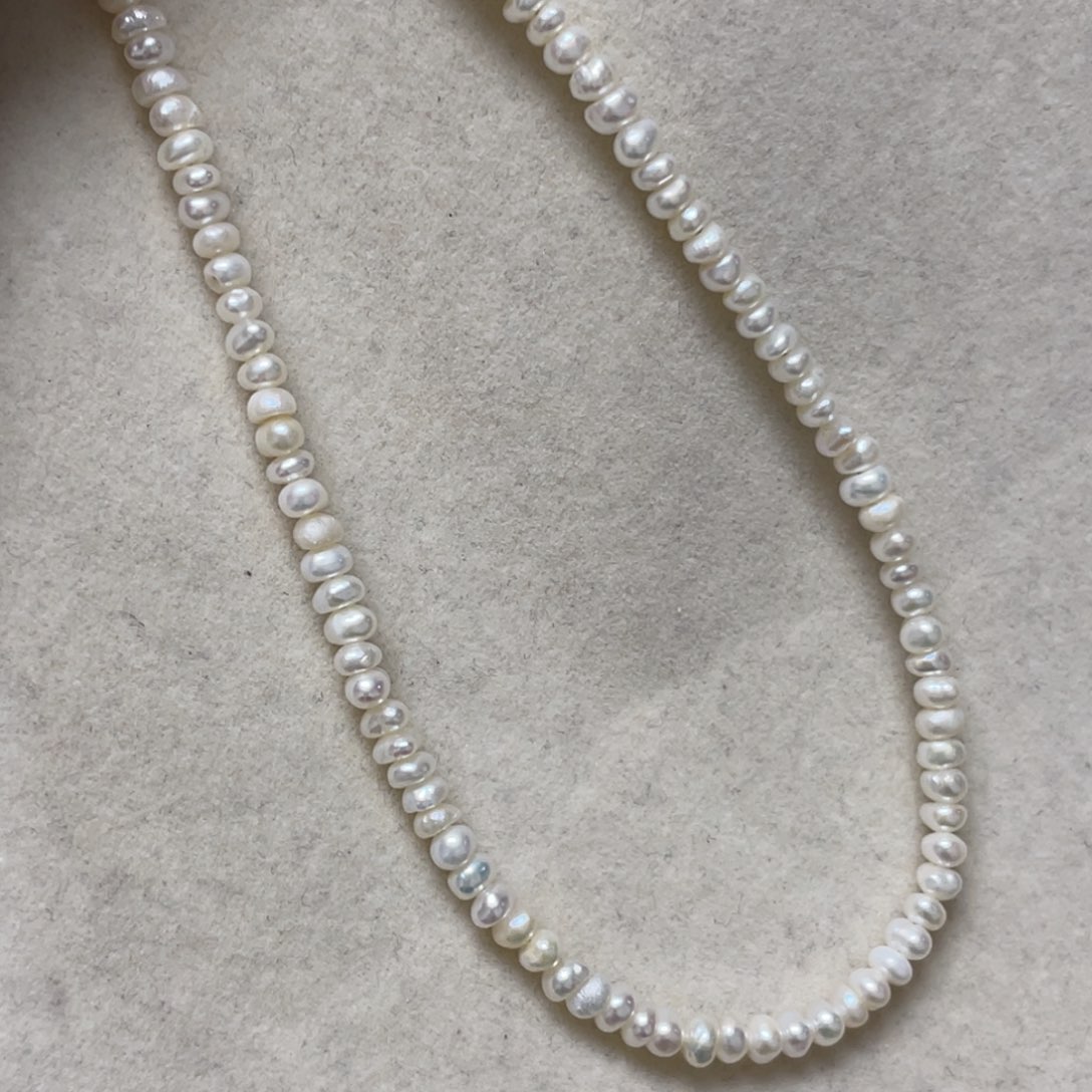 淡水珍珠颈饰银S925镶嵌