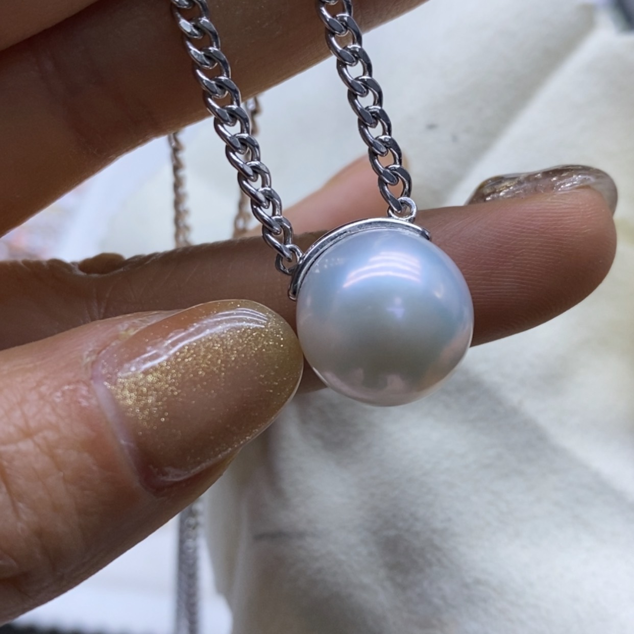 【闪购商品】淡水珍珠颈饰银S925镶嵌