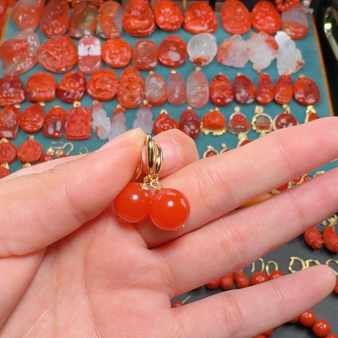 南红玛瑙南红11+银S925镶嵌