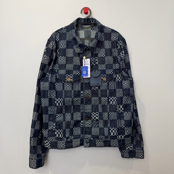 未使用 LouisVuitton/路易威登 棋盘格牛仔外套/尺码52/编号20323