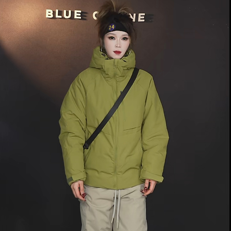 户外加厚棉衣男保暖防风防水极简风耐磨连帽宽松冬季经典休闲外套