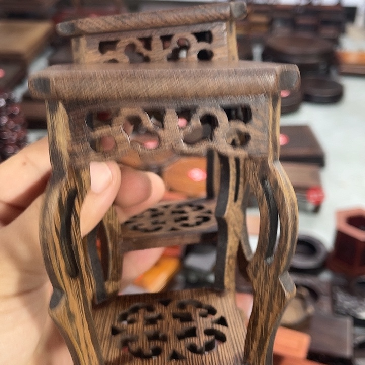 紫砂红木底座工艺品红木底座工艺品2个