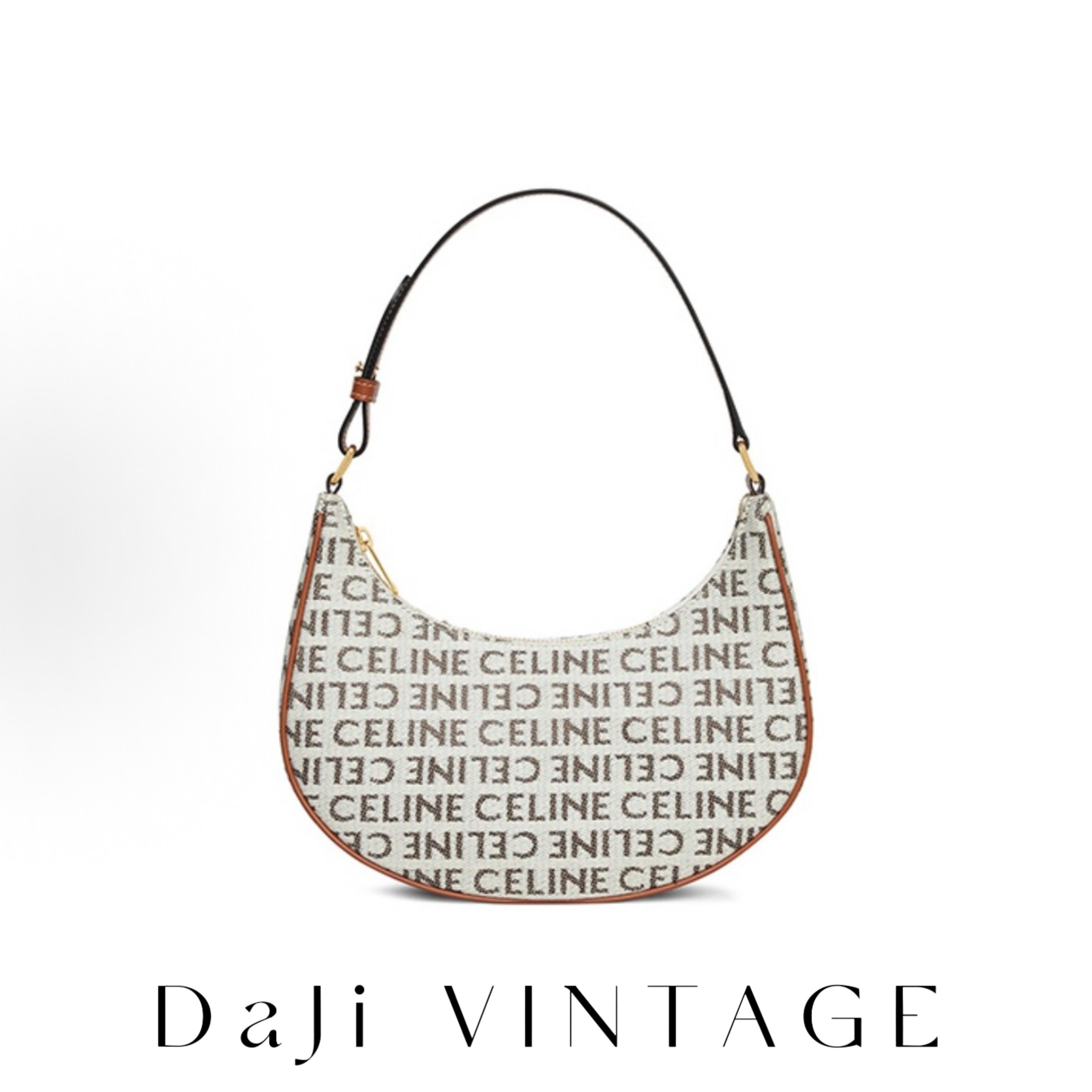 99新 Celine/思琳 大吉中古/bz2/celine瑟琳logo刺绣ava单肩包