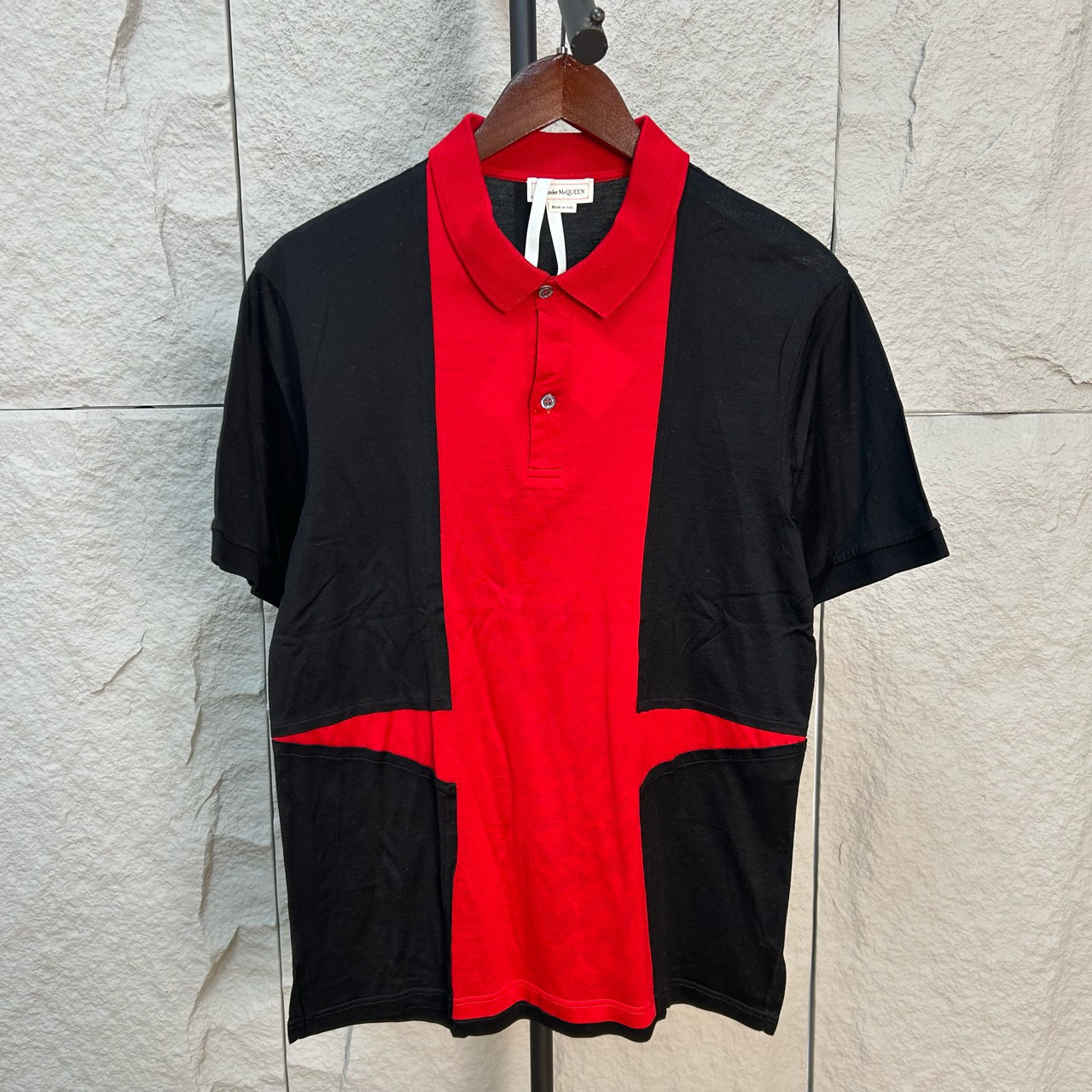 99新 Alexander McQueen/亚历山大·麦昆 拼色Polo衫 M码 ys001040