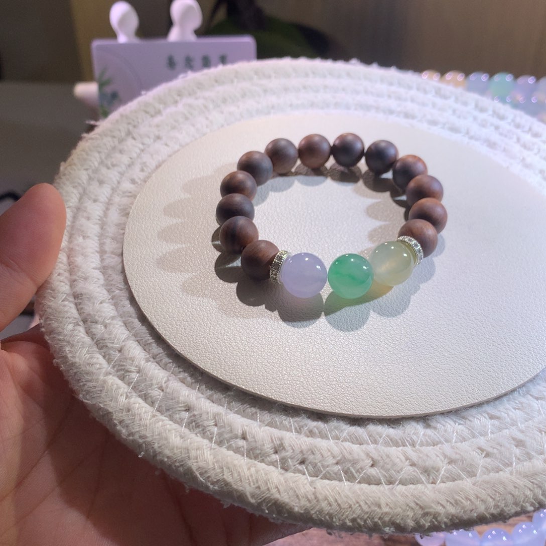 翡翠散珠卡11mm福禄寿