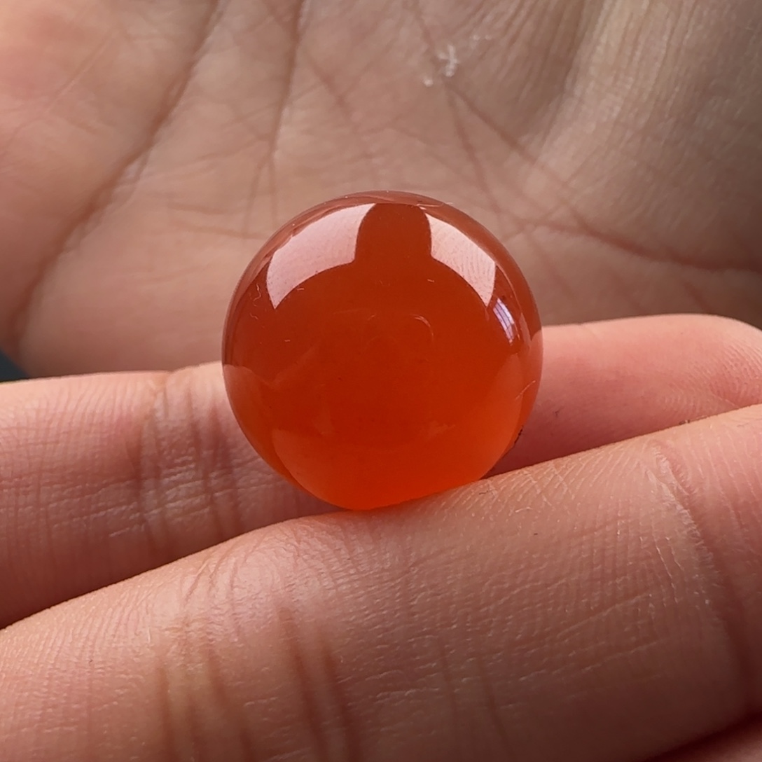 南红玛瑙未镶嵌圆珠16.8有白纹