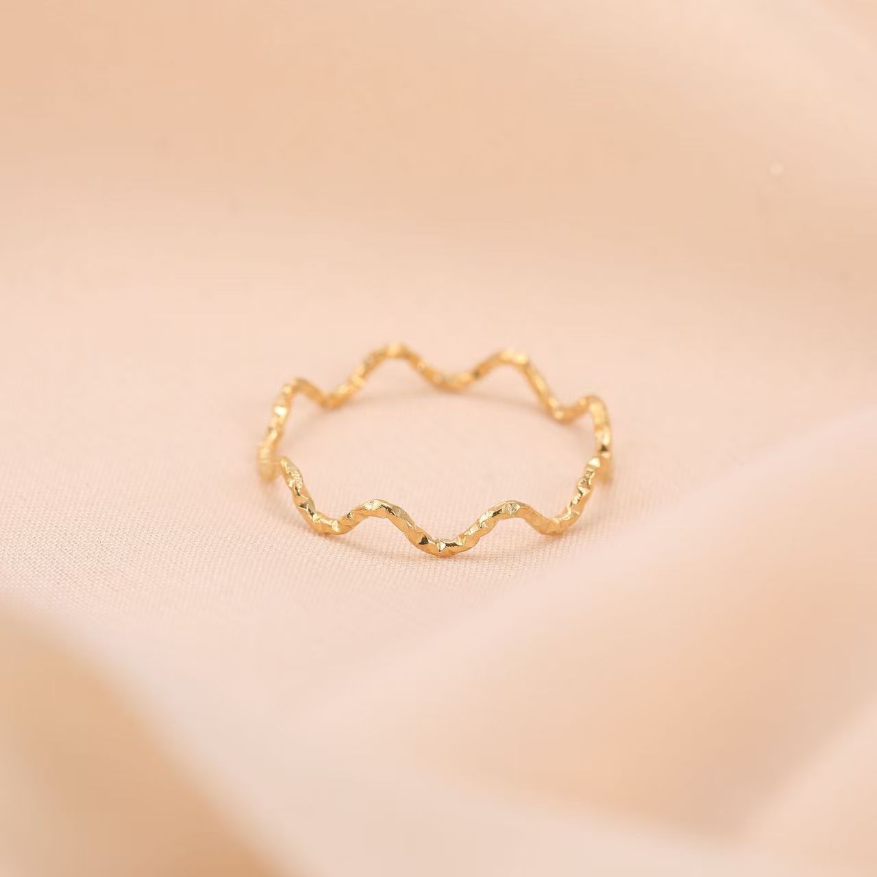 铜合金戒指 精选DIY戒指波浪细券609