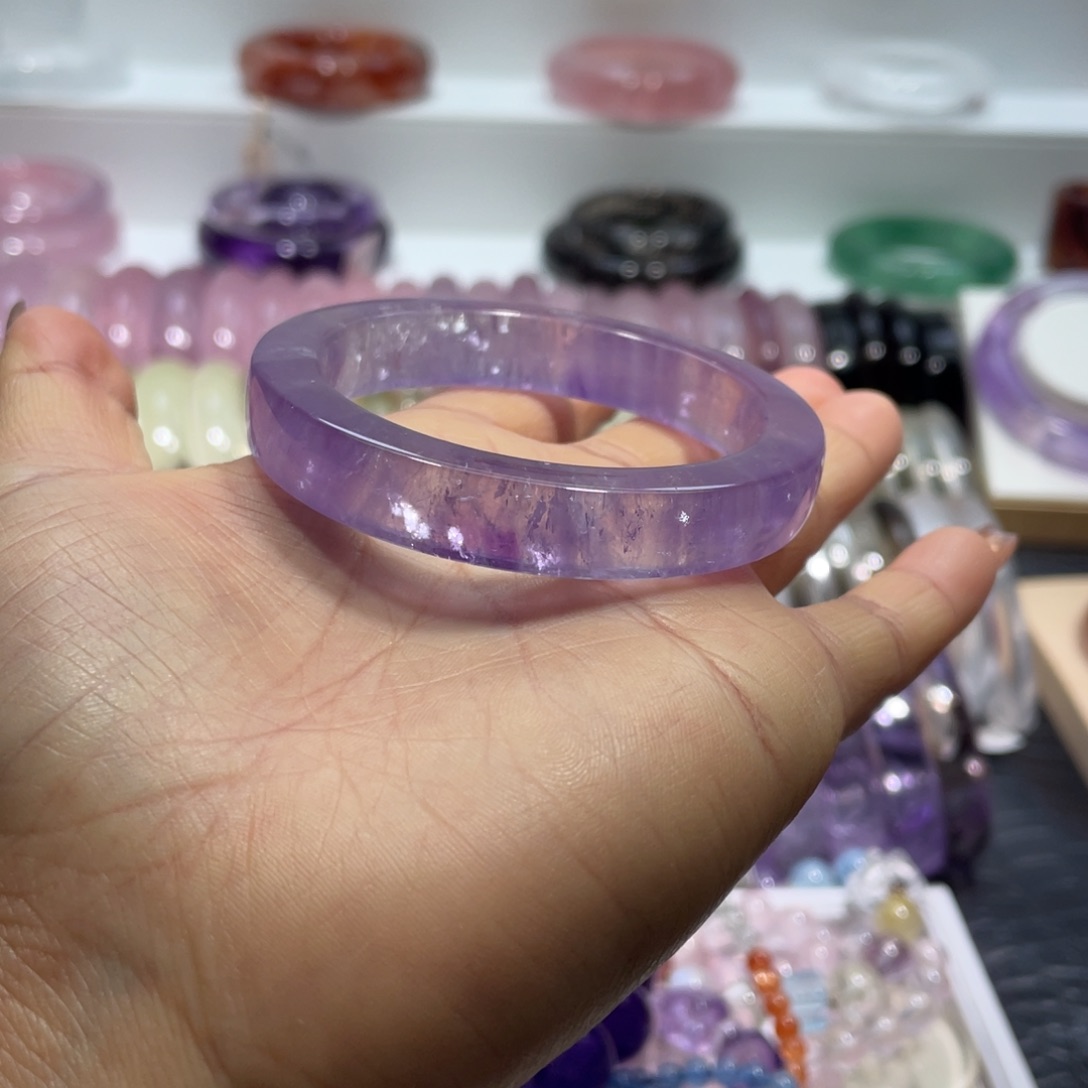 水晶 手镯50.6圈口23号未镶嵌