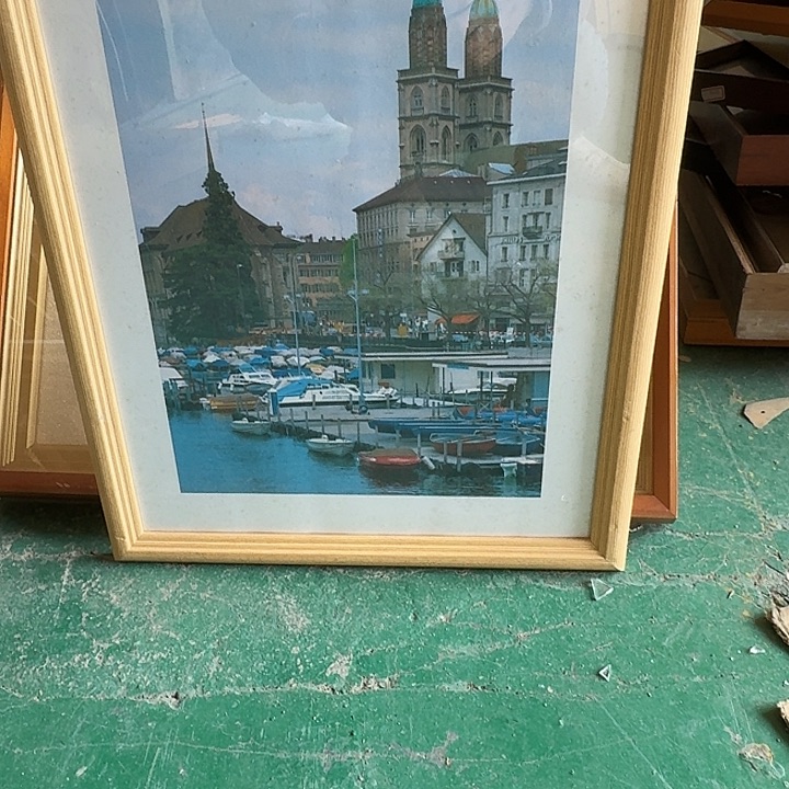 梦***境中古回流带框画不包运损拍下