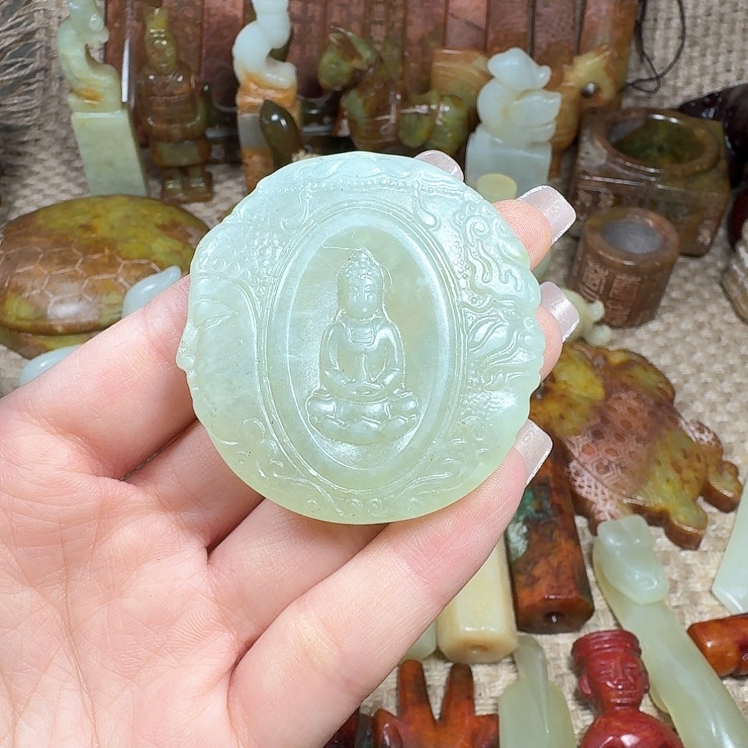 白玉菩提吊坠挂件