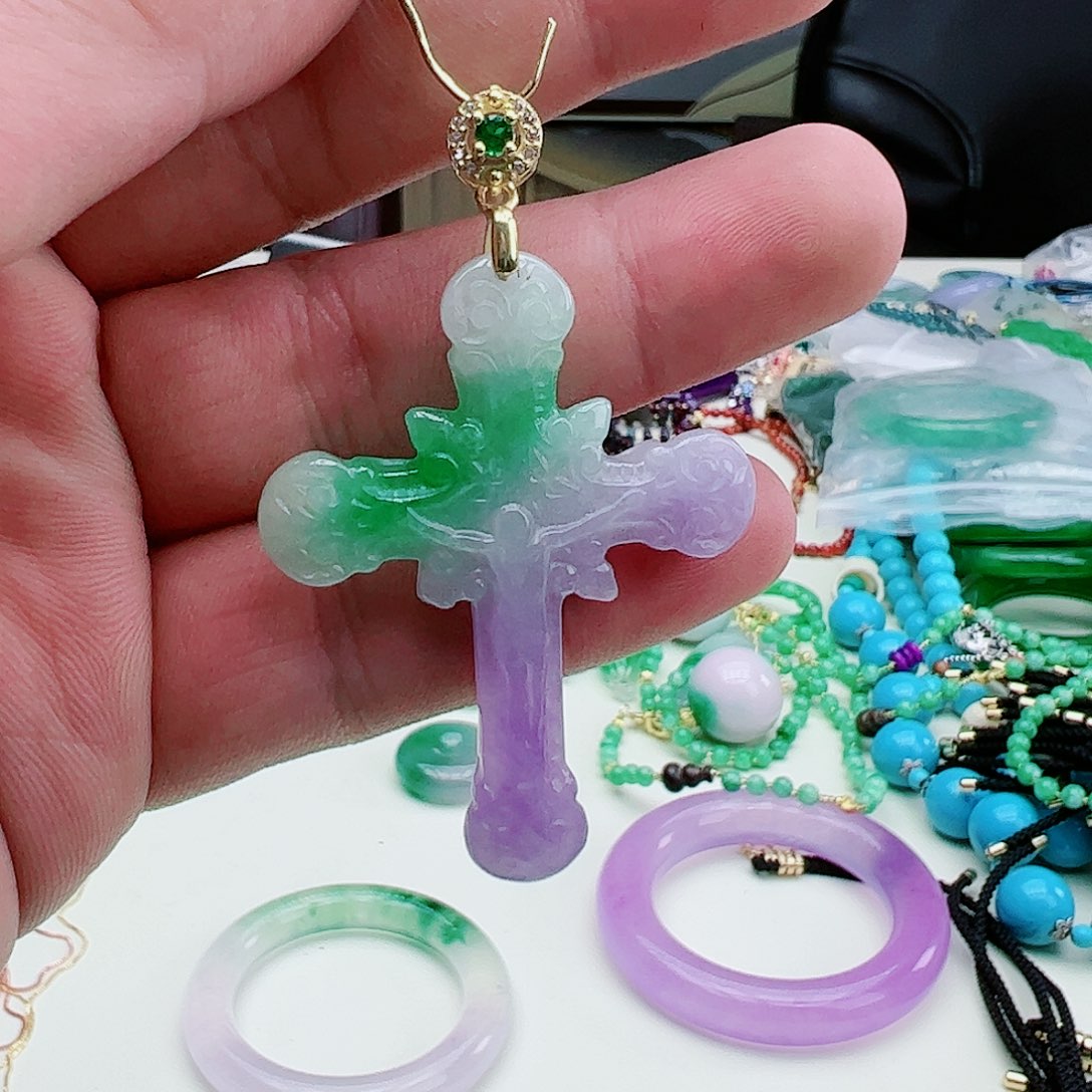 翡翠吊坠(赠链)银S925镶嵌