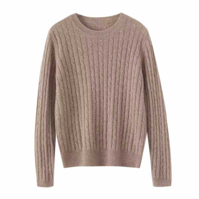 （蒋蒋专属）扭花圆领羊绒衫KRT-25145