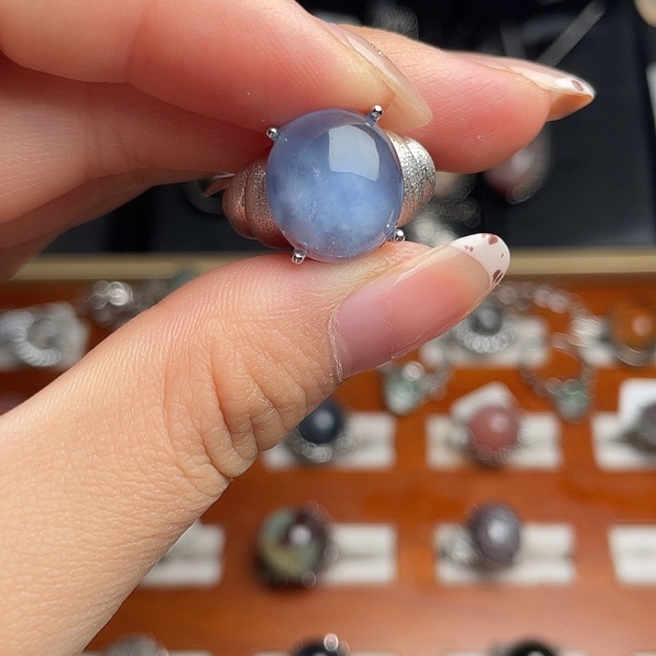 P***.水晶银S925镶嵌戒指