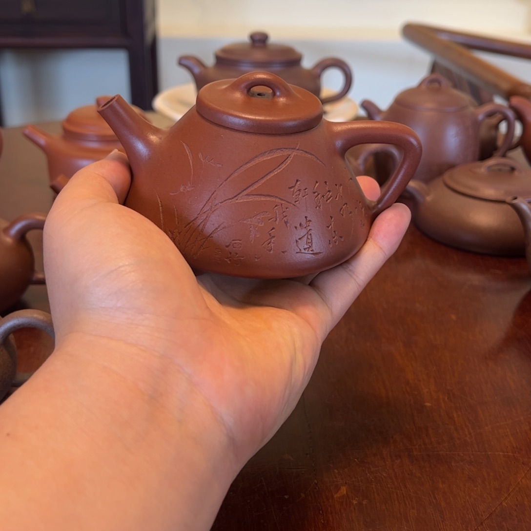 紫砂茶壶小**.子冶石瓢底槽青