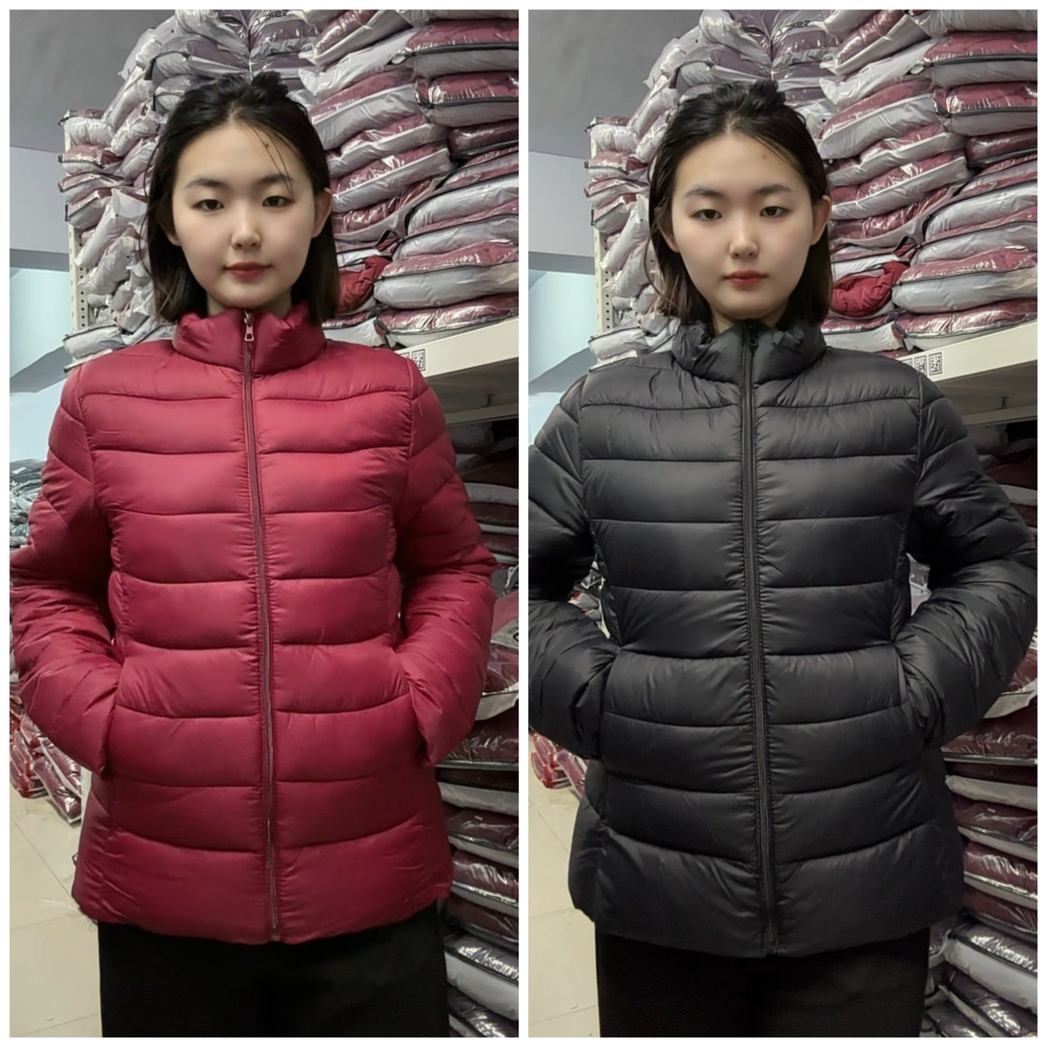 100斤-130斤棉服立领轻便保暖冬季防风棉服