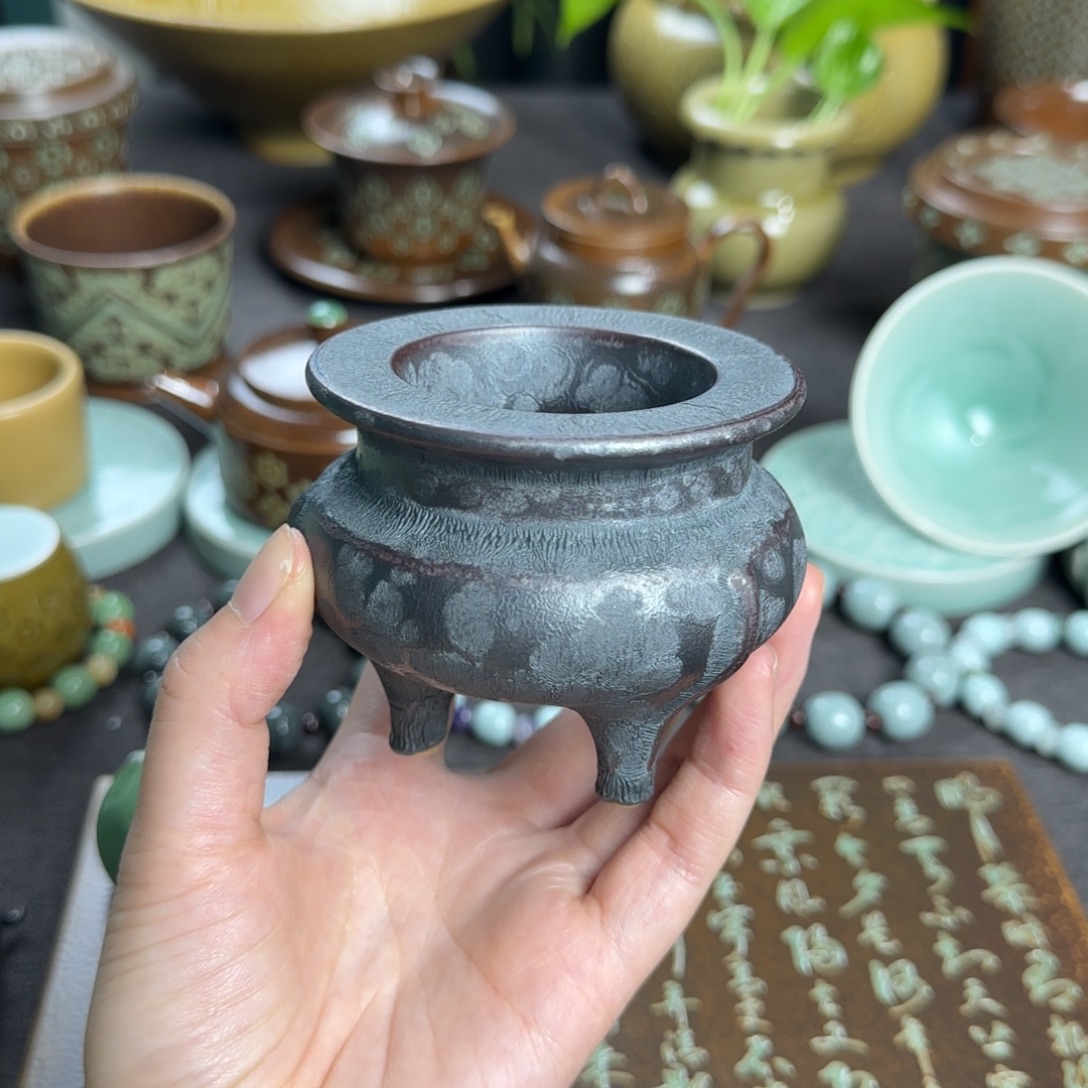默认微瑕小叶玩泥巴手工茶器