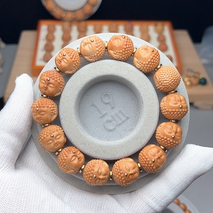 猴头核桃手串全品雕刻单籽猴头手串（佛头）