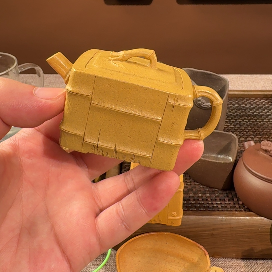 紫砂茶壶四方灵竹（小）