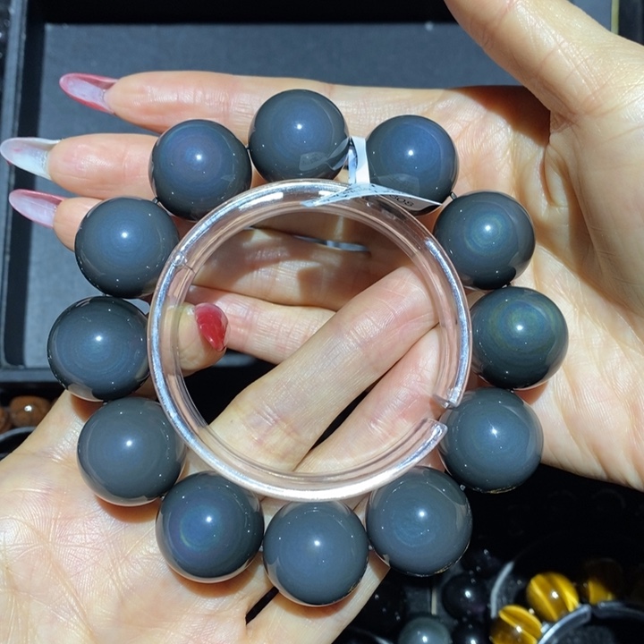 黑曜岩手链未镶嵌路*人