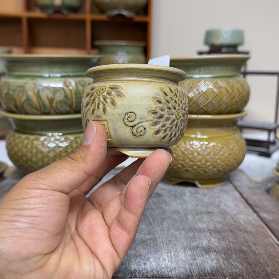 手工花盆 074 内口口径 5.5 cm 