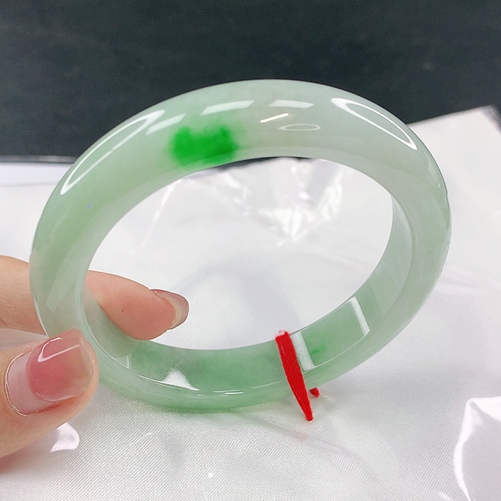 翡翠未镶嵌手镯圈59，00042