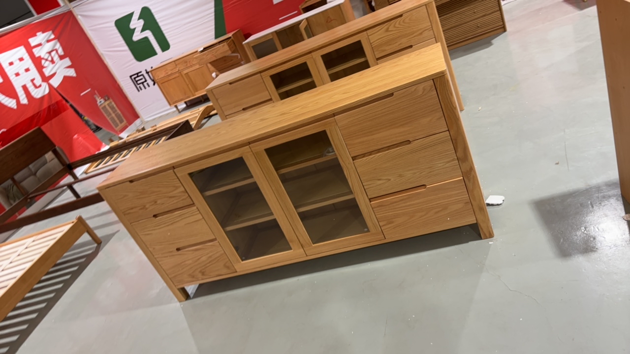 红橡木餐边柜1.8原木色