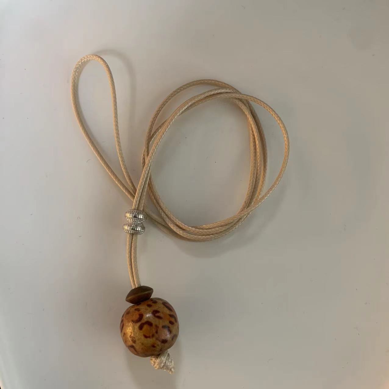 吊坠925银 X2317  简韩豹纹项链