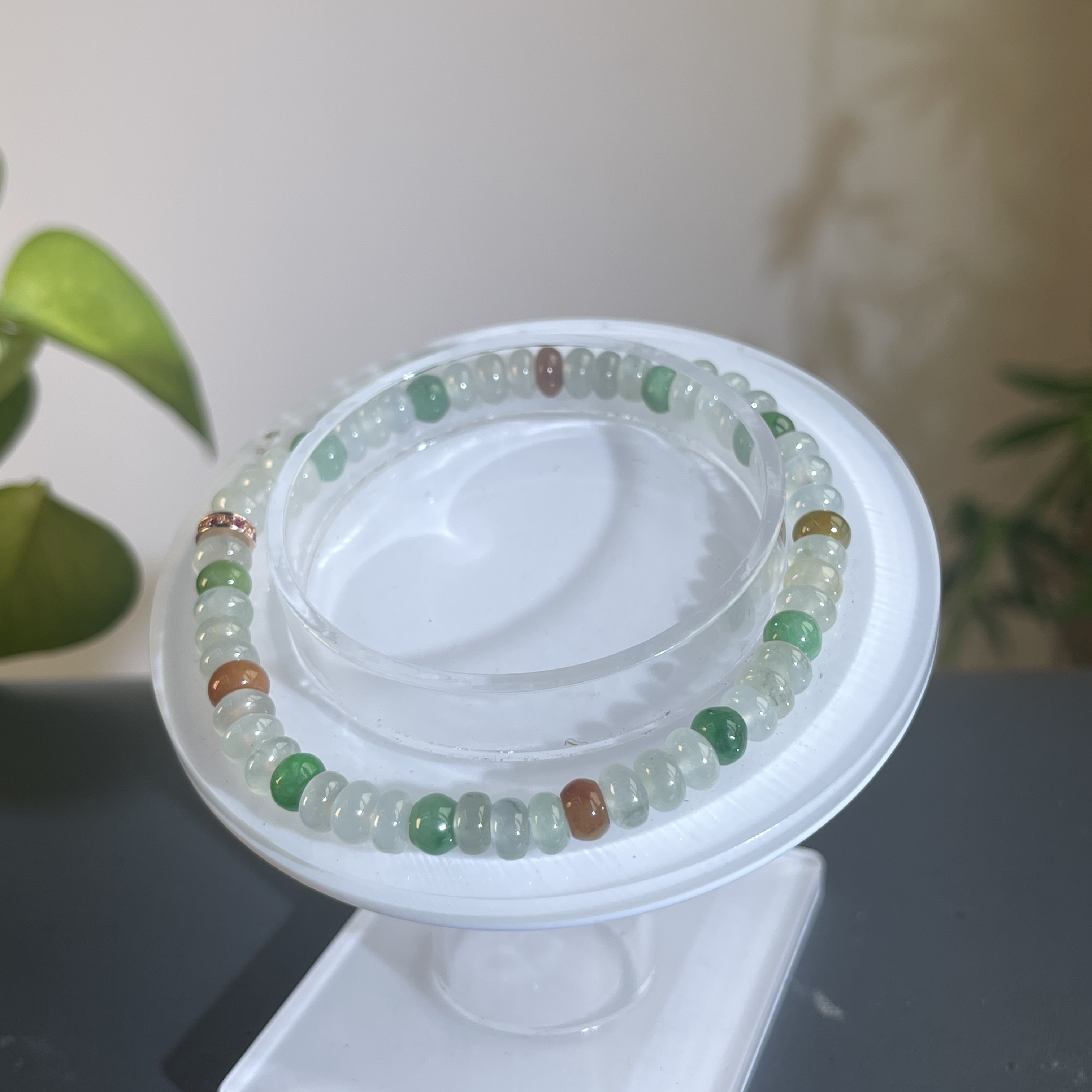 JXW21-76   天然缅甸A货翡翠   翡翠手串