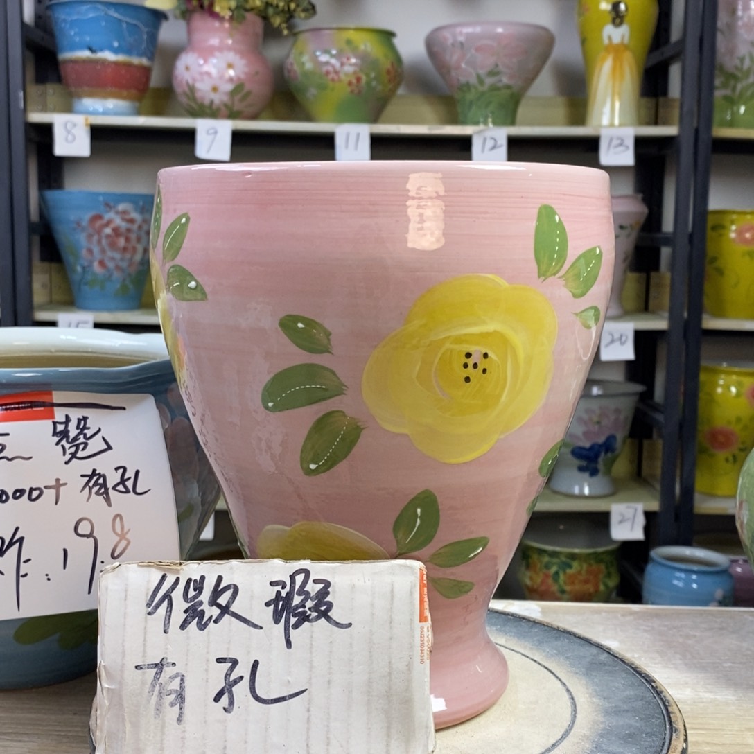 景德镇手工手绘陶瓷花盆