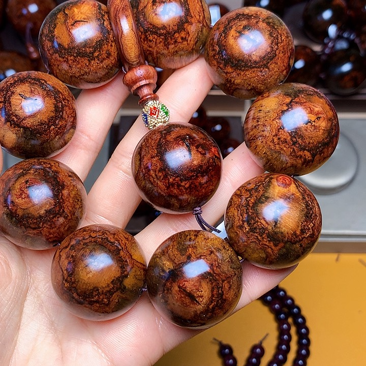 花梨木类手串/手链黄花梨风化料老挝花梨土埋料3.0